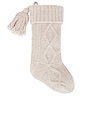 view 1 of 2 BAREFOOT DREAMS COZYCHIC HOLIDAY CABLE STOCKING ストッキング in Stone