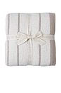 view 1 of 3 CozyChic Border Stripe Throw in Sahara & Cream
