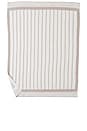 view 3 of 3 CozyChic Border Stripe Throw in Sahara & Cream
