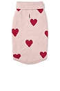 view 1 of 2 JERSEY PARA MASCOTA COZYCHIC HEART PRINT PET SWEATER in Dusty Rose & Cherry