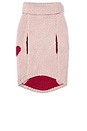view 2 of 2 JERSEY PARA MASCOTA COZYCHIC HEART PRINT PET SWEATER in Dusty Rose & Cherry
