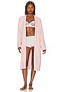 view 2 of 4 CozyChic Lite Barbie Robe in Dusty Rose & White