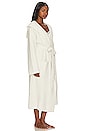 view 3 of 4 CozyChic Ribbed Hooded Robe in Cream