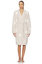 view 1 of 3 CozyChic Starry Night Robe in Stone & Pearl