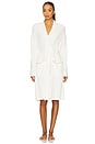 view 1 of 3 CozyChic Ultra Lite Contrast Scallop Ribbed Robe in Pearl