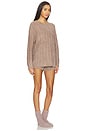 view 2 of 10 CONJUNTO PIJAMA CABLE PULLOVER AND SHORT SET in Sable