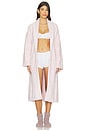 view 1 of 4 CozyChic Adult Robe in Heathered Dusty Rose & White