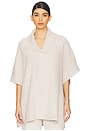 view 1 of 4 CozyChic Shawl Collar Poncho in Stone