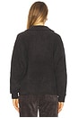 view 3 of 4 CozyChic Dolman Rib Collared Pullover in Carbon