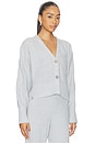 view 2 of 4 CozyChic Lite Ribbed Button Front Cardigan in Frost