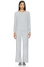 view 1 of 4 Cozychic Jersey Roll Pullover & Wide Leg Pant Set in Frost