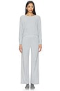 view 4 of 4 Cozychic Jersey Roll Pullover & Wide Leg Pant Set in Frost
