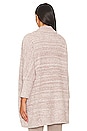 view 3 of 4 CozyChic Collared Poncho In Almond & Deep Taupe in Almond & Deep Taupe