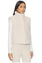 view 3 of 5 Brushed CozyChic Puffer Vest in Stone