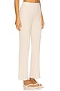 view 2 of 6 CALÇA CANELADA NO TORNOZELO RIBBED ANKLE PANT in Stone