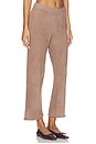 view 2 of 6 CozyChic Ultra Lite Rib Ruffle Hem Ankle Pant in Sable