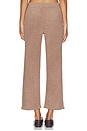 view 4 of 6 CozyChic Ultra Lite Rib Ruffle Hem Ankle Pant in Sable