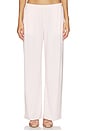 view 1 of 6 Pointelle Rib Pant With Scallop Trim in Pink Sand