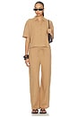 view 6 of 7 PANTALÓN PIERNA ANCHA WIDE LEG PANT in Dark Tan