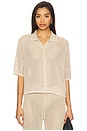 view 1 of 4 Sunbleached Buttoned Short Sleeve in Stone