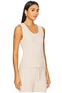 view 2 of 4 CozyChic Ultra Lite Cable Knit Tank in Stone