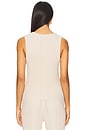 view 3 of 4 CozyChic Ultra Lite Cable Knit Tank in Stone