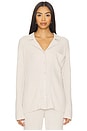 view 1 of 4 CAMISA COM BOTÕES FRONTAIS CANELADOS EM LUREX ULTRA LITE COZYCHIC COZYCHIC ULTRA LITE LUREX RIB BUTTON FRONT SHIRT in Chai