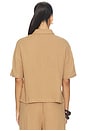 view 4 of 5 CHEMISE BUTTON UP SHIRT in Dark Tan