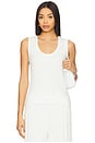 view 1 of 4 CozyChic Ultra Light Scoop Neck Tank in Pearl