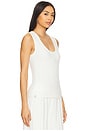 view 2 of 4 CozyChic Ultra Light Scoop Neck Tank in Pearl