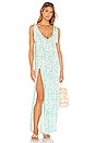 view 1 of 3 Lily Dress in Aqua Leopard
