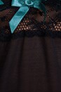 view 6 of 6 Satin Lace Chemise in Emerald in Green & Black