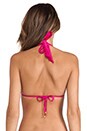 view 3 of 4 Snake Triangle Top in Grey & Pink