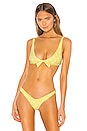 view 1 of 5 Isla Bralette Bikini Top in Lemon Dot
