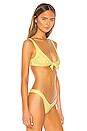 view 2 of 5 Isla Bralette Bikini Top in Lemon Dot