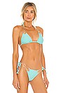 view 2 of 5 Paisley Tri Bikini Top in Aqua