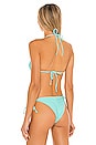 view 3 of 5 Paisley Tri Bikini Top in Aqua