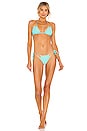 view 4 of 5 Paisley Tri Bikini Top in Aqua