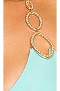 view 5 of 5 Paisley Tri Bikini Top in Aqua