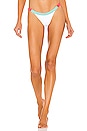 view 1 of 4 Endless Summer Adjustable Bikini Bottom in White & Maldives