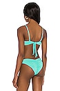 view 3 of 5 Lexi Glitter Bralette Bikini Top in Seafoam