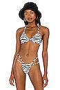 view 1 of 4 Indy Tri Bikini Top in Zebra