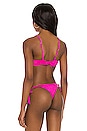 view 3 of 4 Lexi Glitter Bralette Bikini Top in Neon Pink