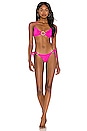 view 4 of 4 Lexi Glitter Bralette Bikini Top in Neon Pink