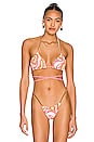 view 1 of 5 Abbie Tri Bikini Top in Pink Multi