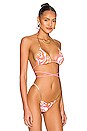 view 2 of 5 Abbie Tri Bikini Top in Pink Multi