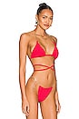 view 2 of 4 Brooklyn Tri Bikini Top in Red