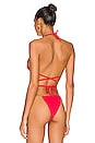 view 3 of 4 Brooklyn Tri Bikini Top in Red