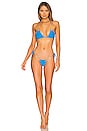 view 4 of 4 Kinsley Tie Side Bikini Bottom in Blue Sea