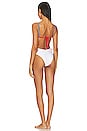 view 3 of 3 Selena Skimpy One Piece in White, Red, & Blue